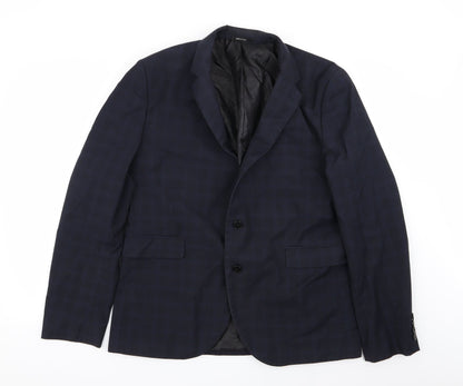 Mens UK Size 44 Cedar Wood State Regular Blue Suit Jacket