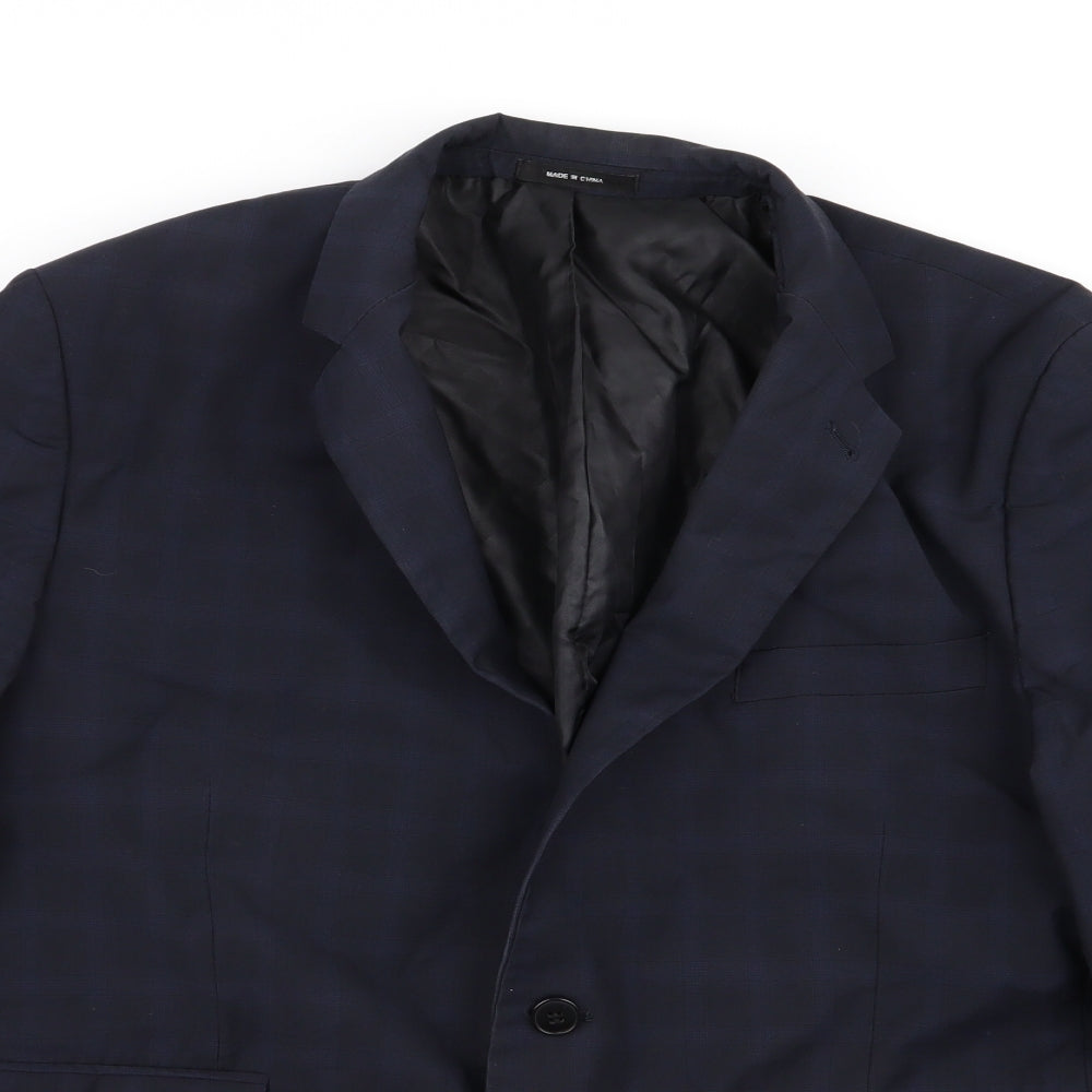 Mens UK Size 44 Cedar Wood State Regular Blue Suit Jacket