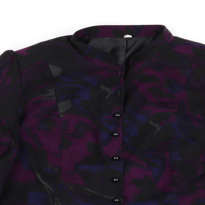 EWM Womens Multicoloured Camouflage  Jacket Blazer Size 16