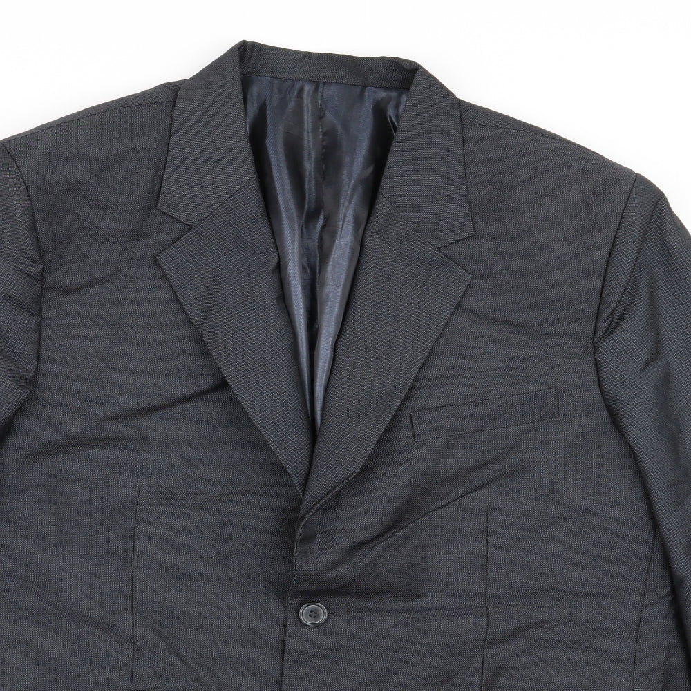 Mens UK Size 42 Preworn Regular Grey Suit Jacket