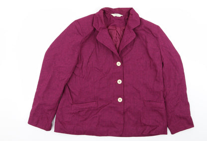 Womens UK Size 18 Special Collection Regular Purple Blazer