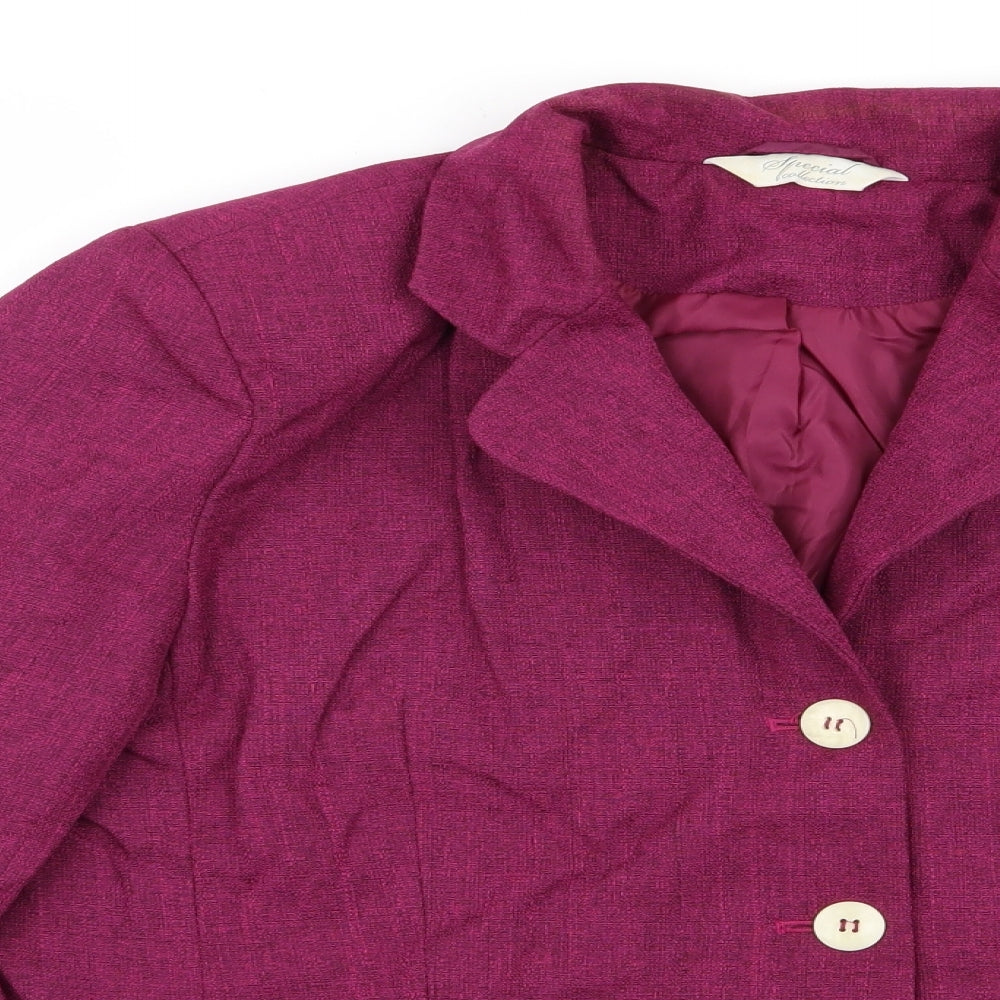 Womens UK Size 18 Special Collection Regular Purple Blazer