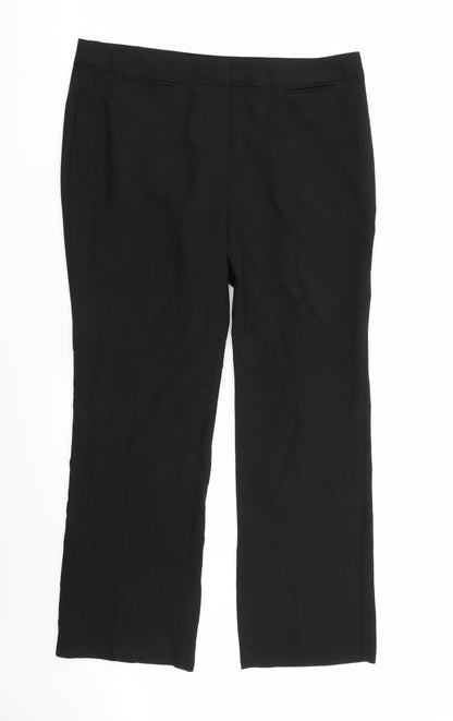 Womens UK Size 12 Papaya Regular Fit  Black Trousers