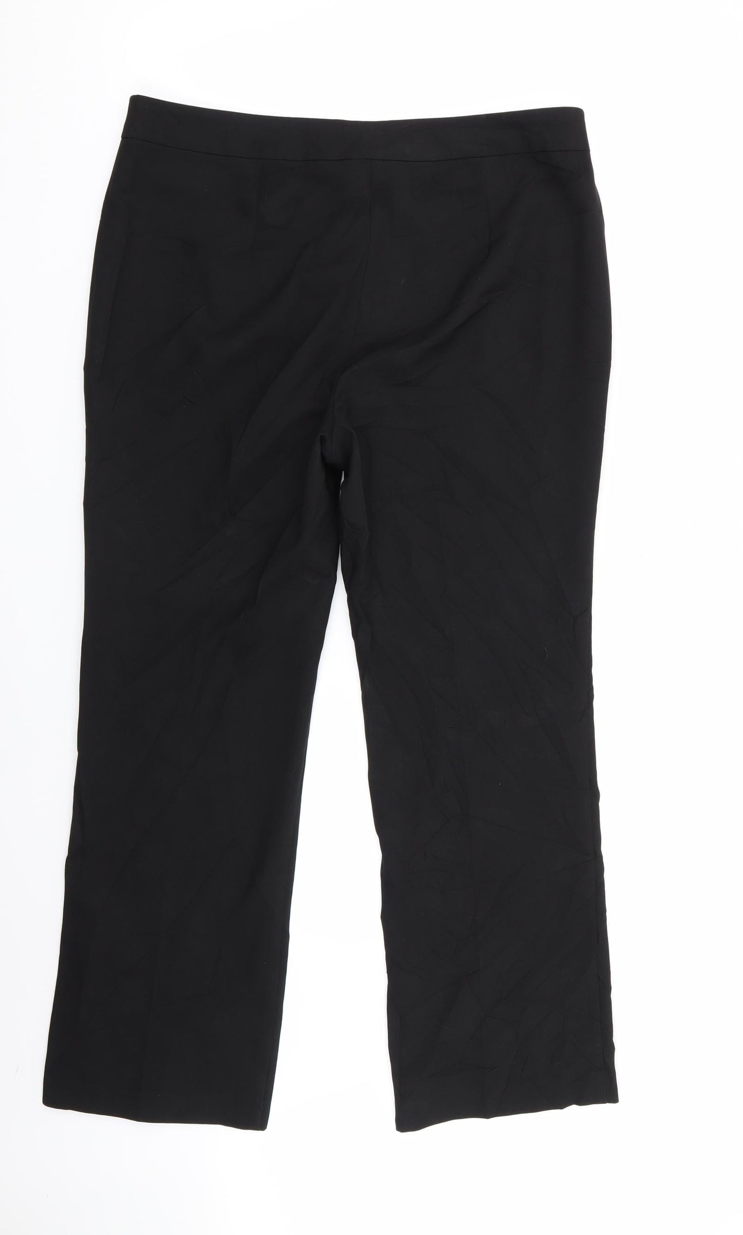 Womens UK Size 12 Papaya Regular Fit  Black Trousers