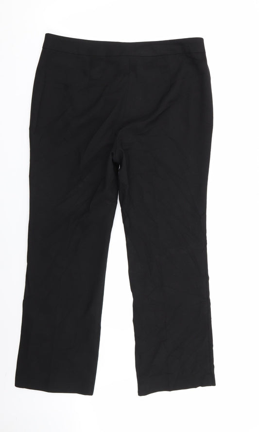 Womens UK Size 12 Papaya Regular Fit  Black Trousers