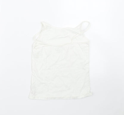 pep&co Girls White   Basic Tank Size 9-10 Years