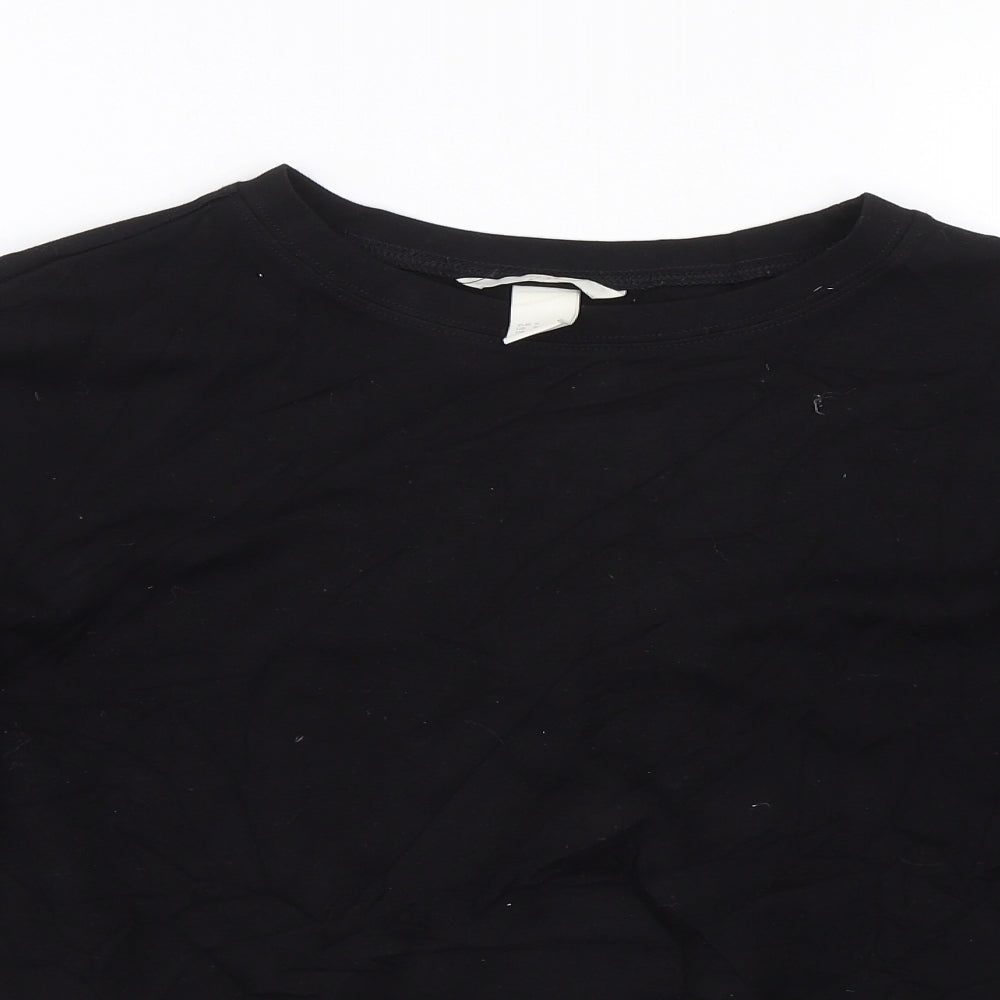 Womens UK Size S H&M Black Basic T-Shirt