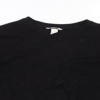 Womens UK Size S H&M Black Basic T-Shirt