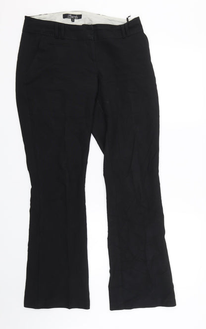 Womens UK Size 10 Peacocks Regular Fit  Black Trousers