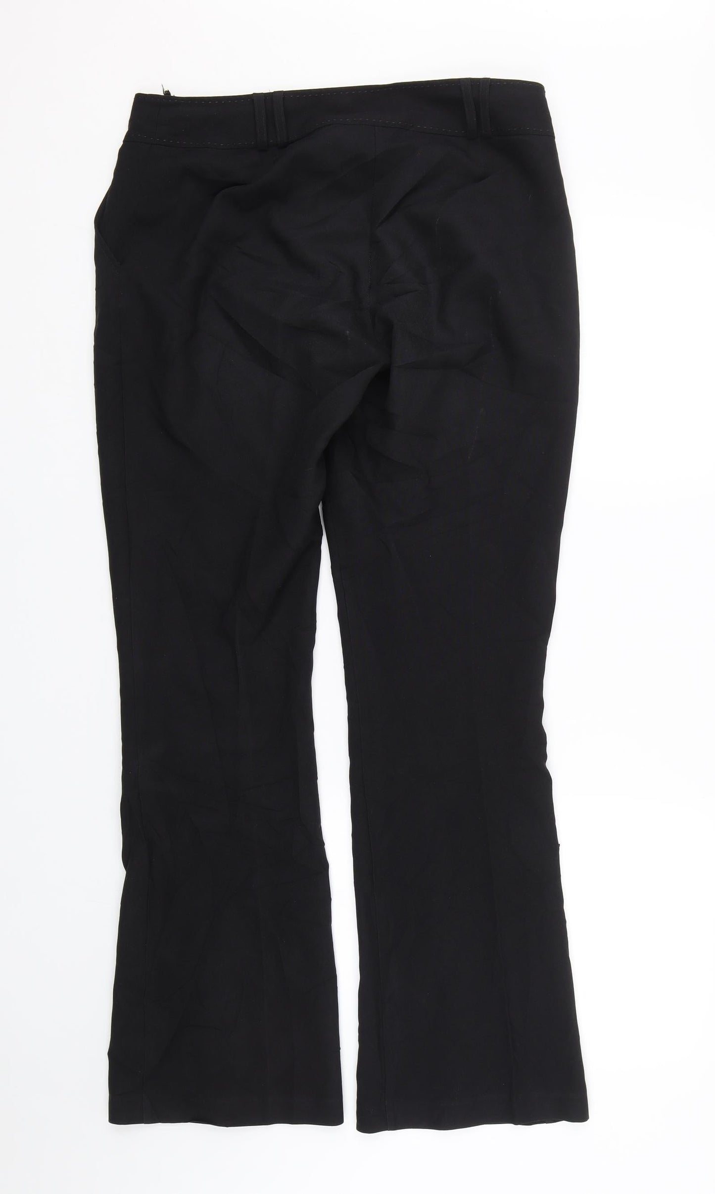 Womens UK Size 10 Peacocks Regular Fit  Black Trousers