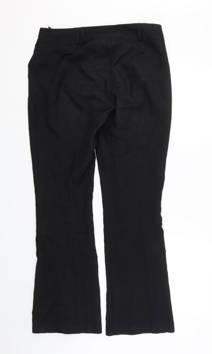 Womens UK Size 10 Peacocks Regular Fit  Black Trousers