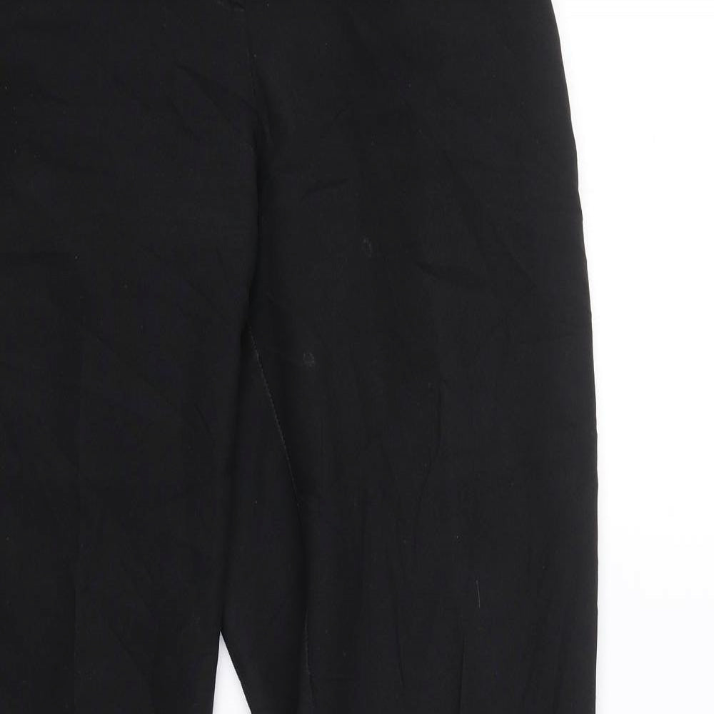 Womens UK Size 10 Peacocks Regular Fit  Black Trousers