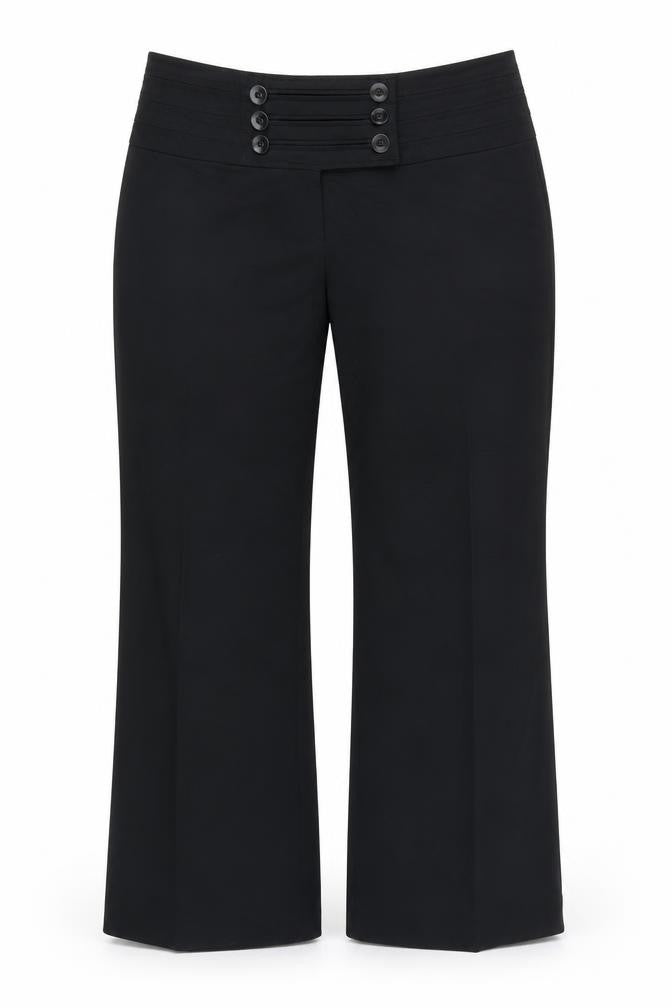 Womens UK Size 16 M&S Regular Fit  Black Trousers