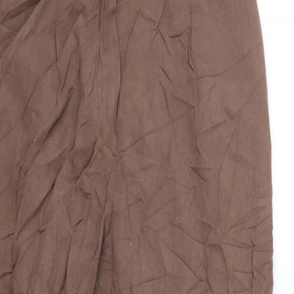 Womens UK Size 14 M&S Regular Fit  Brown Trousers