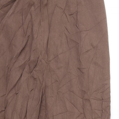 Womens UK Size 14 M&S Regular Fit  Brown Trousers