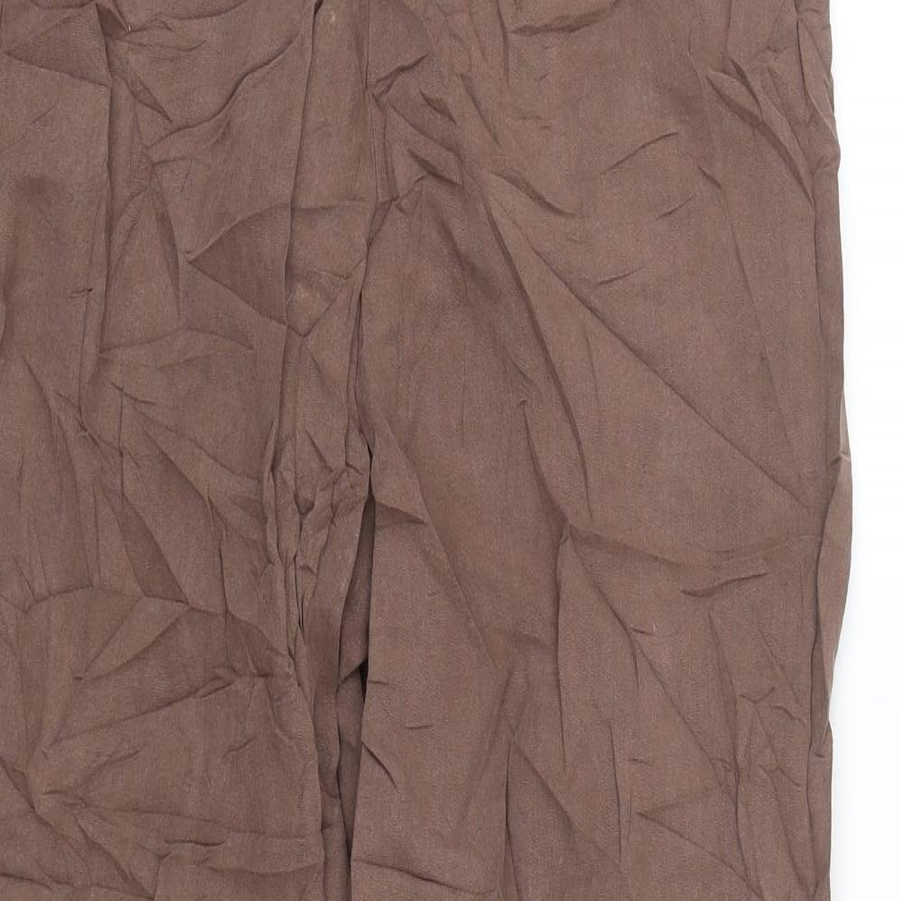 Womens UK Size 14 M&S Regular Fit  Brown Trousers