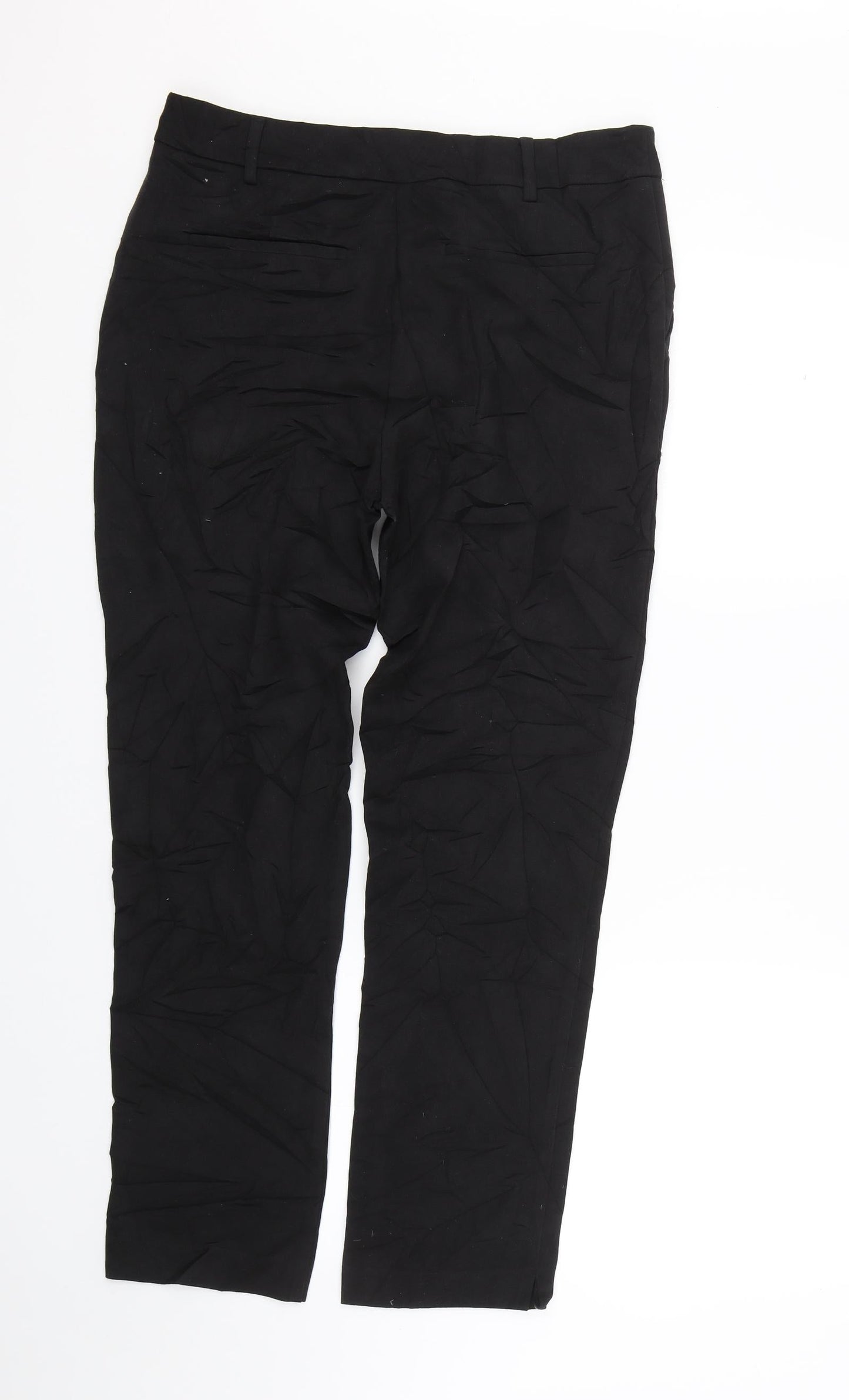 Womens UK Size 10 Papaya Regular Fit  Black Trousers