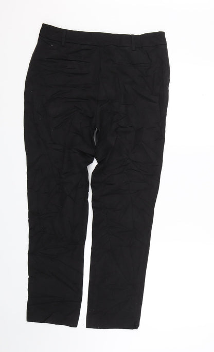 Womens UK Size 10 Papaya Regular Fit  Black Trousers