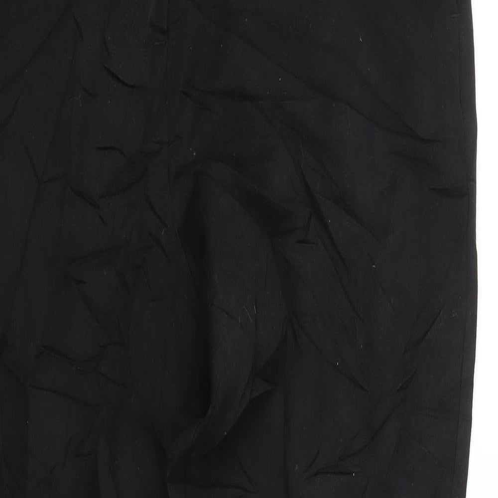 Womens UK Size 10 Papaya Regular Fit  Black Trousers