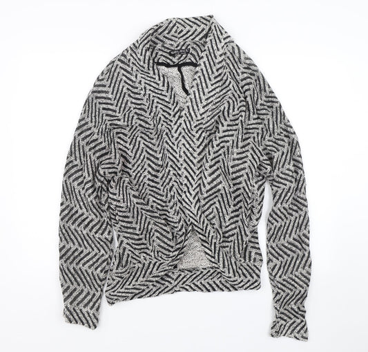 Select Womens Black Striped  Cardigan Jumper Size 12