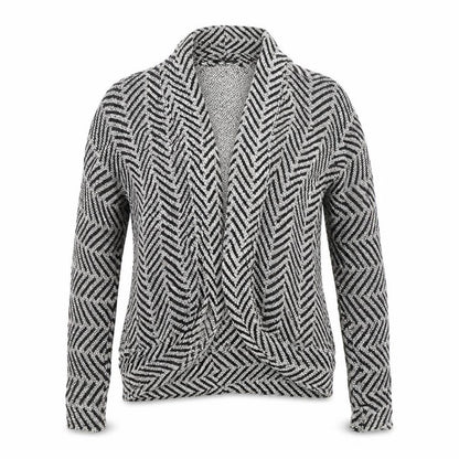 Select Womens Black Striped  Cardigan Jumper Size 12