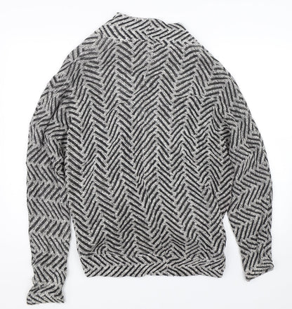 Select Womens Black Striped  Cardigan Jumper Size 12
