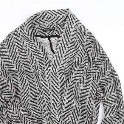 Select Womens Black Striped  Cardigan Jumper Size 12