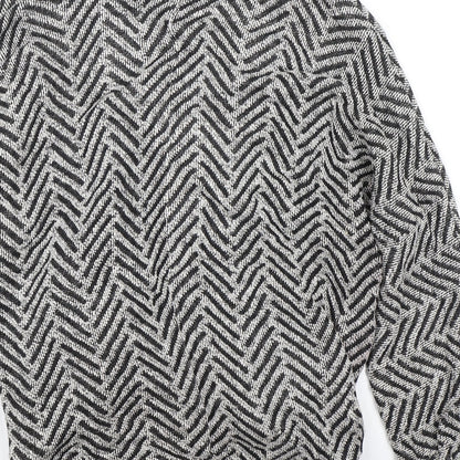 Select Womens Black Striped  Cardigan Jumper Size 12