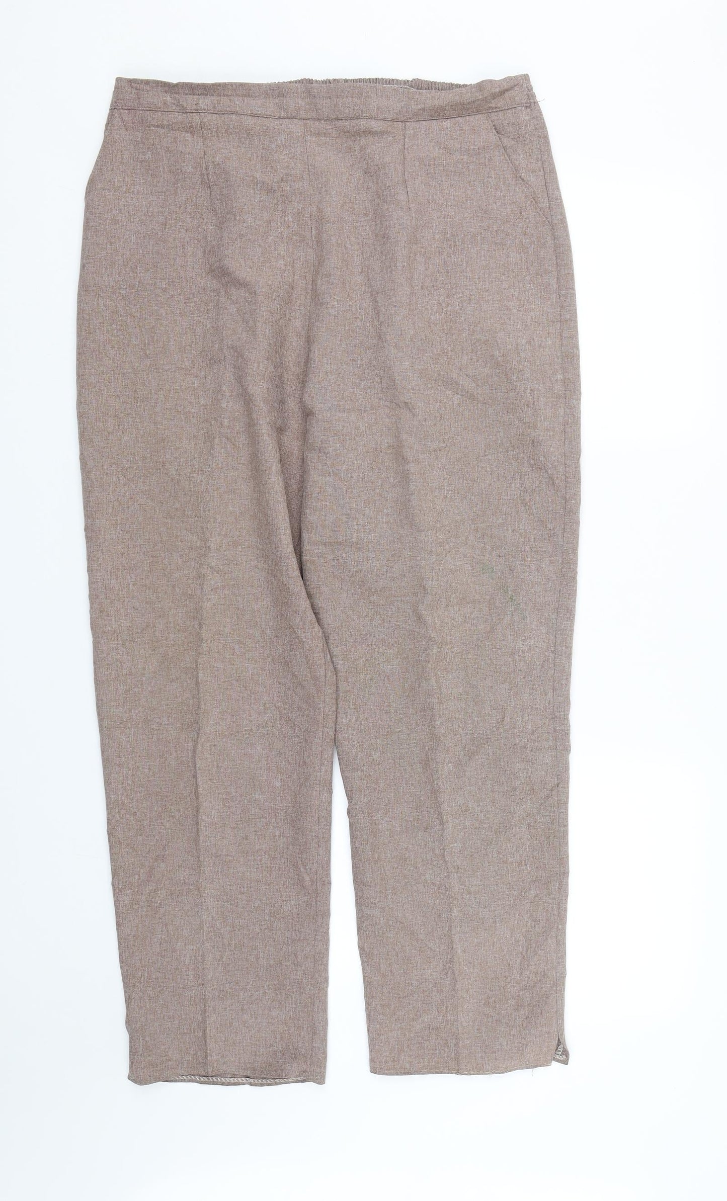 Womens UK Size 18 Preworn Regular Fit  Brown Trousers