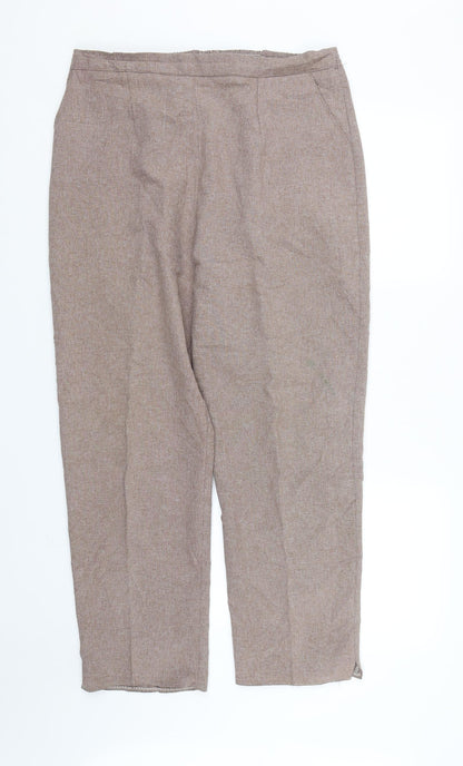 Womens UK Size 18 Preworn Regular Fit  Brown Trousers