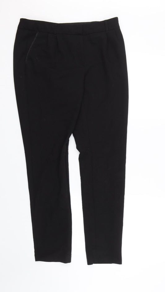 Womens UK Size 10 NEXT Regular Fit  Black Trousers