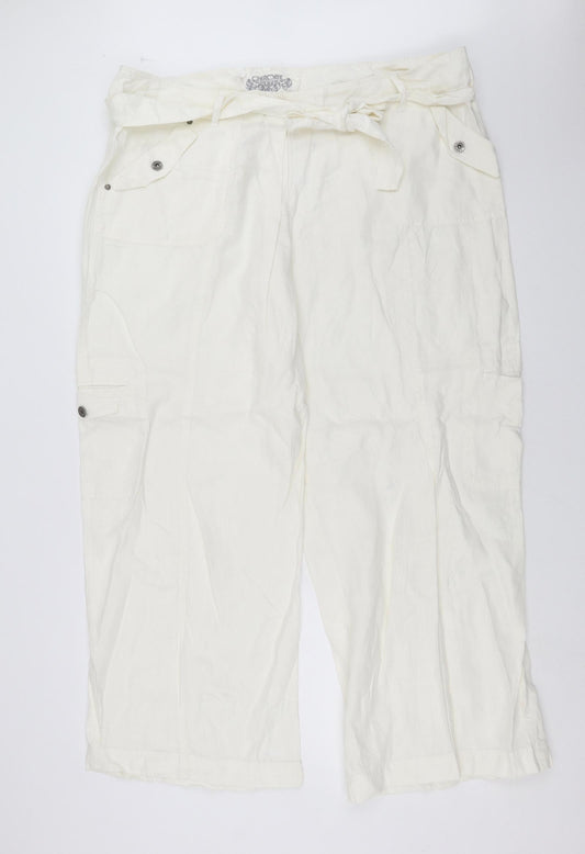 Cherokee Womens White   Trousers  Size 42 in L30 in