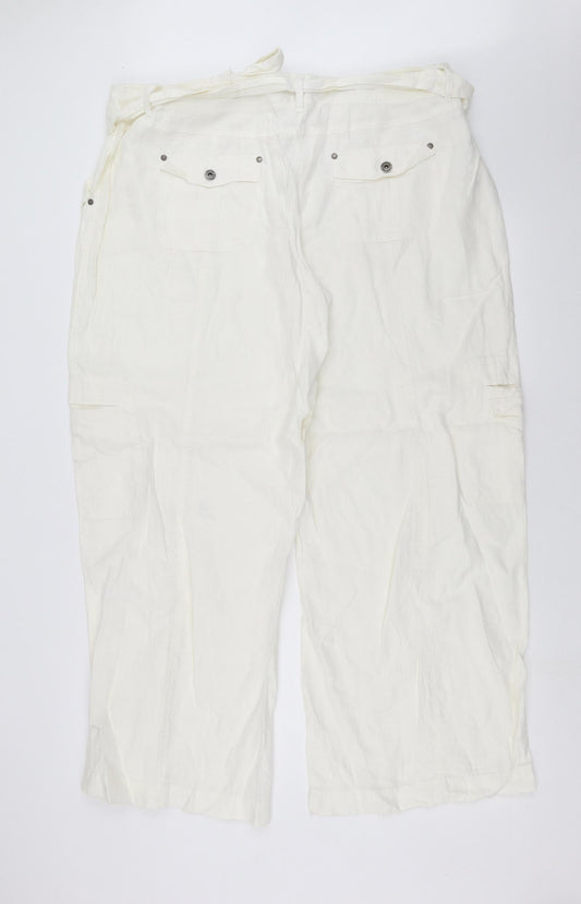 Cherokee Womens White   Trousers  Size 42 in L30 in