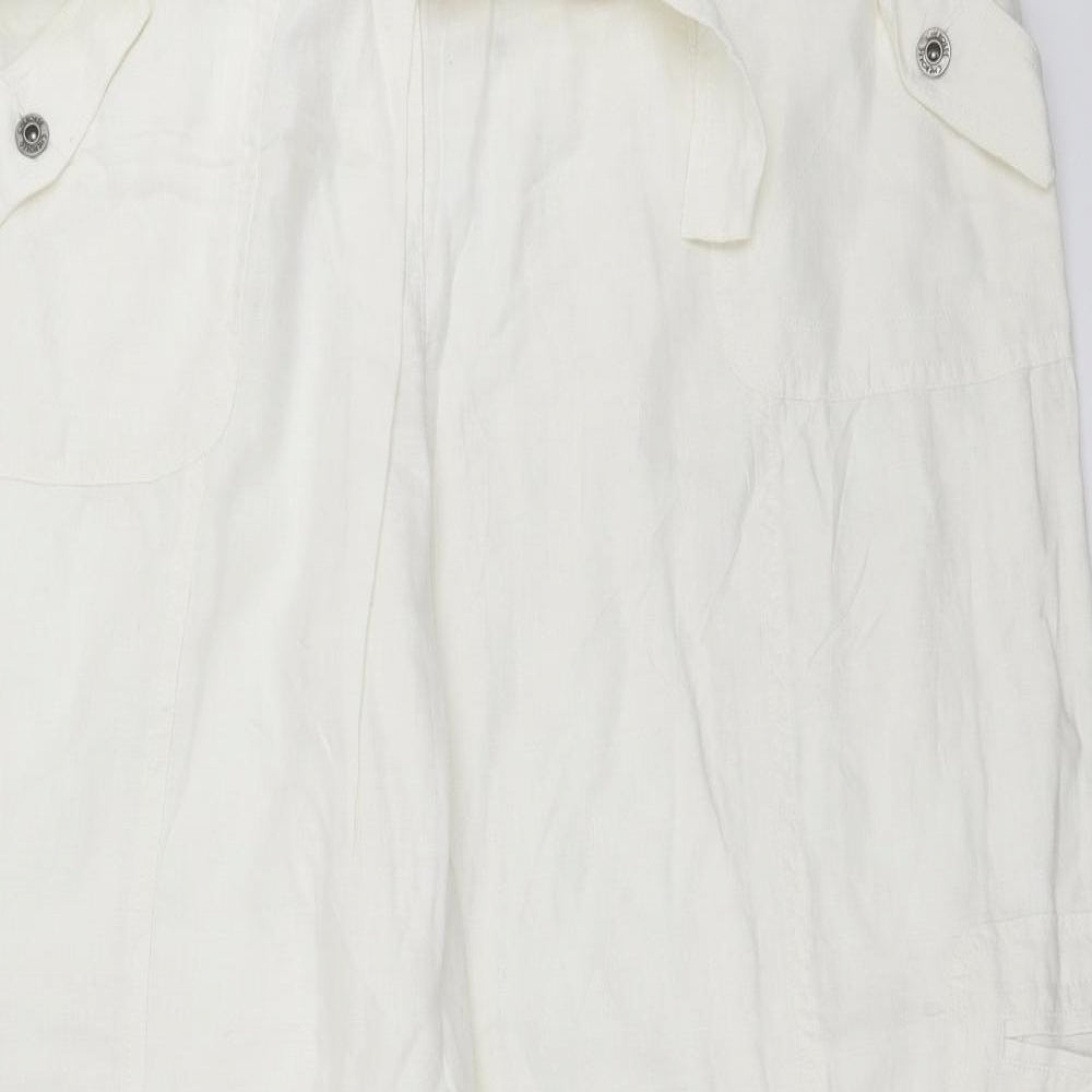 Womens UK Size 42 in Cherokee Regular Fit  White Trousers