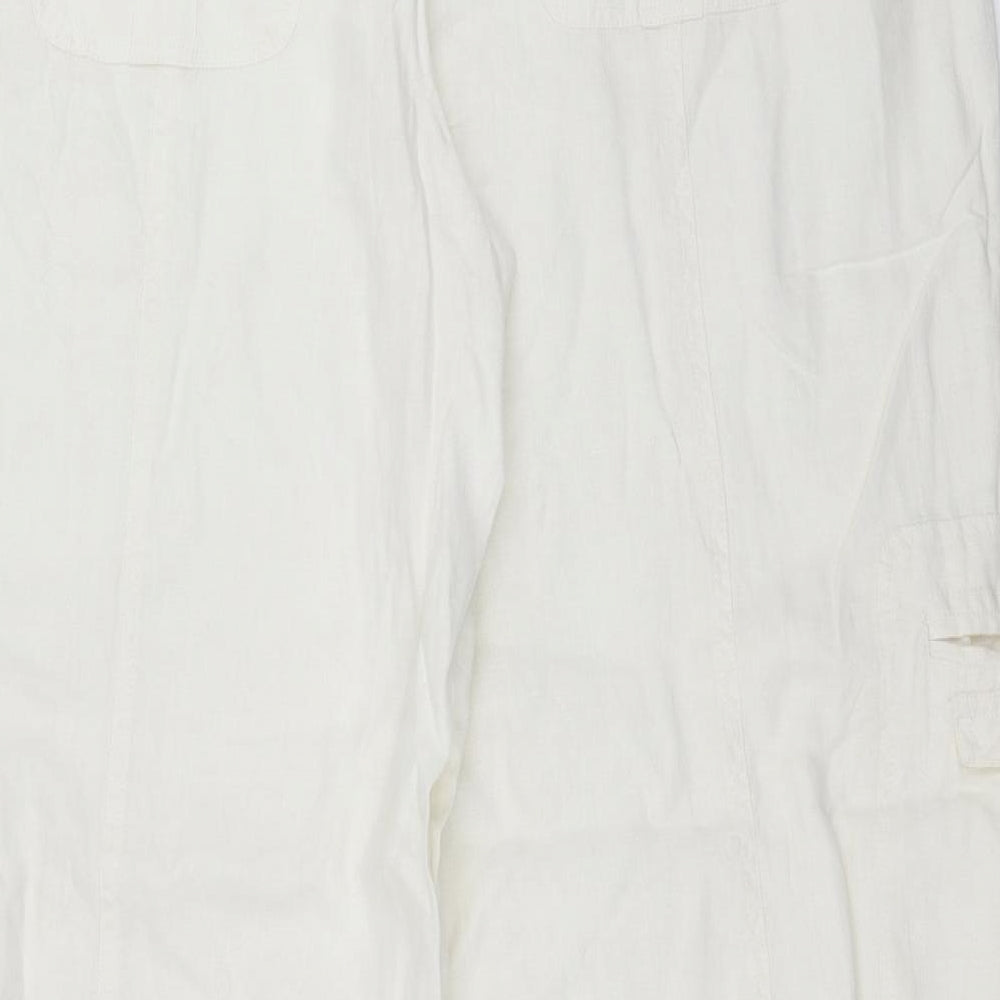 Womens UK Size 42 in Cherokee Regular Fit  White Trousers