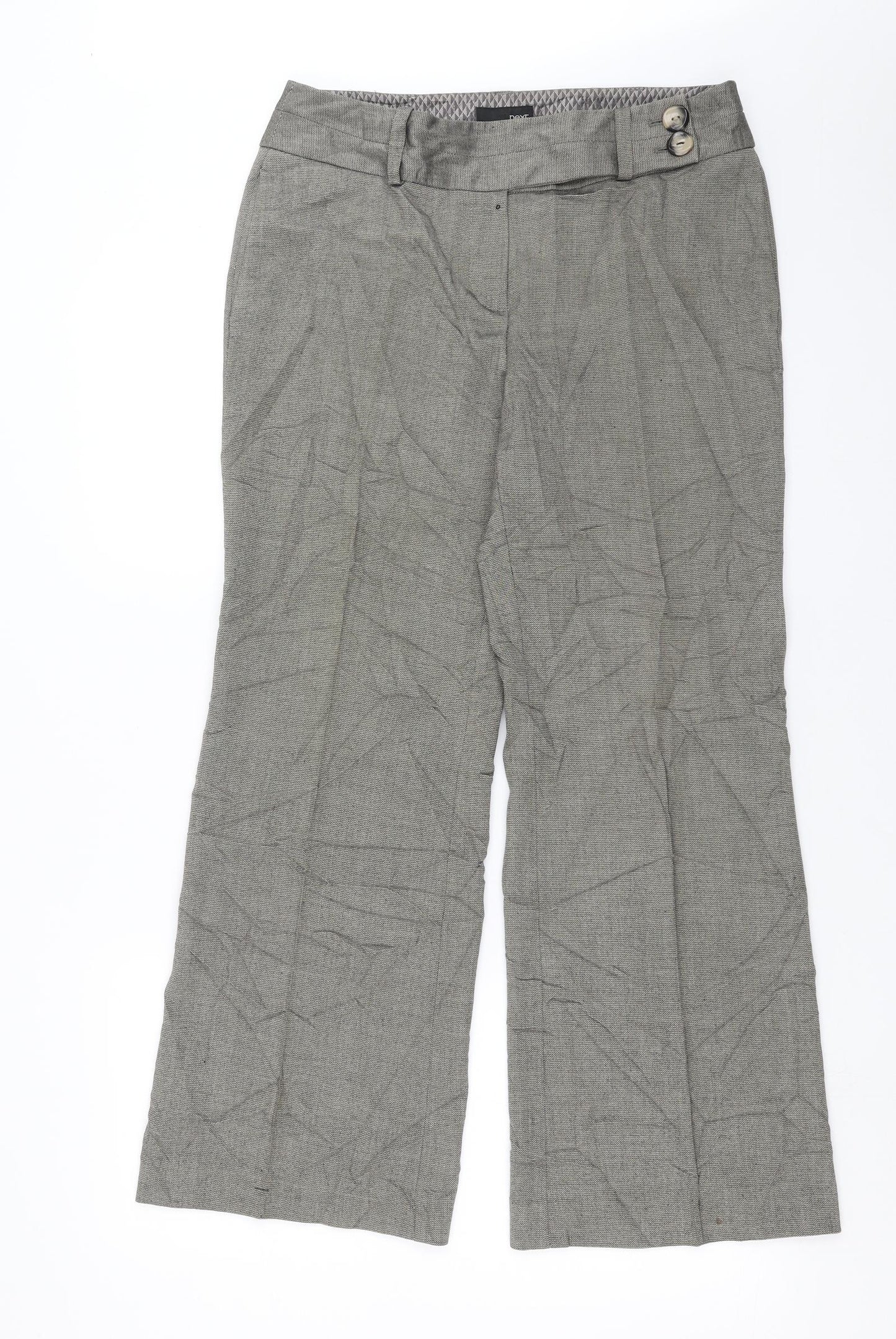 NEXT Mens Beige Geometric  Trousers  Size 16 L28 in