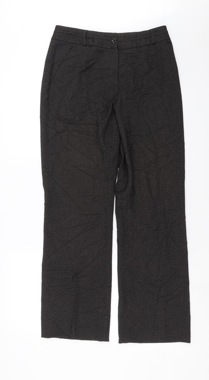 Womens UK Size 12 Oscar B Regular Fit  Black Trousers
