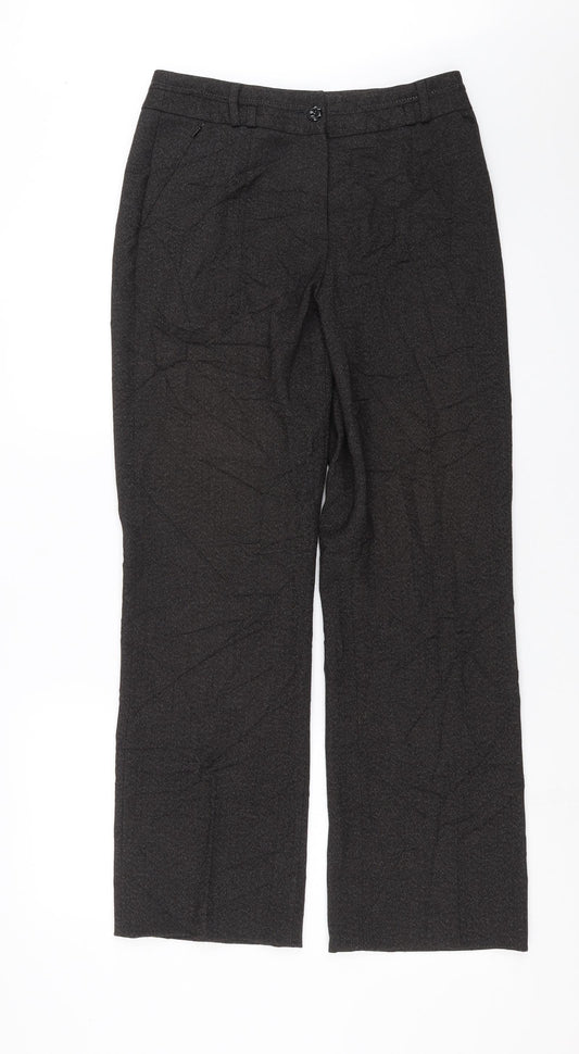 Womens UK Size 12 Oscar B Regular Fit  Black Trousers