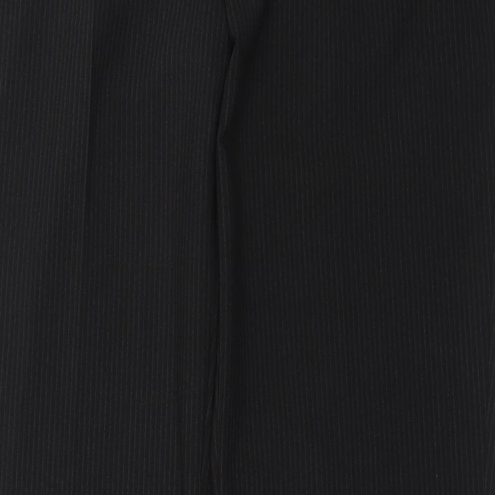 New Look Womens Black Striped  Trousers  Size 14 L31 in