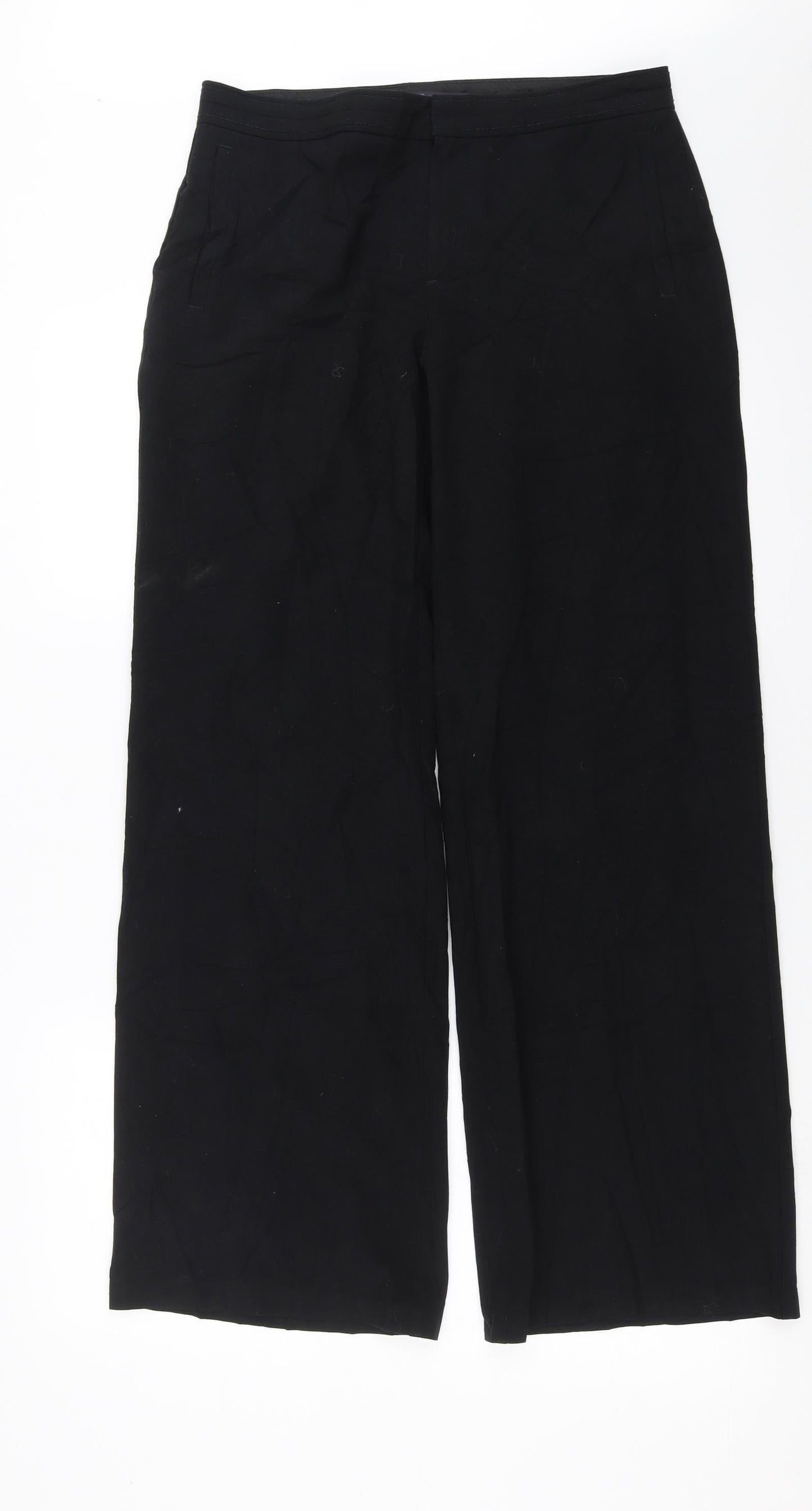 Womens UK Size 10 Marks and Spencer Regular Fit  Black Trousers
