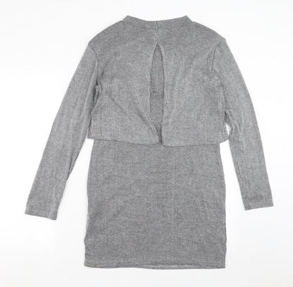 CAMEO ROSE Womens Grey Striped  Shift  Size 12