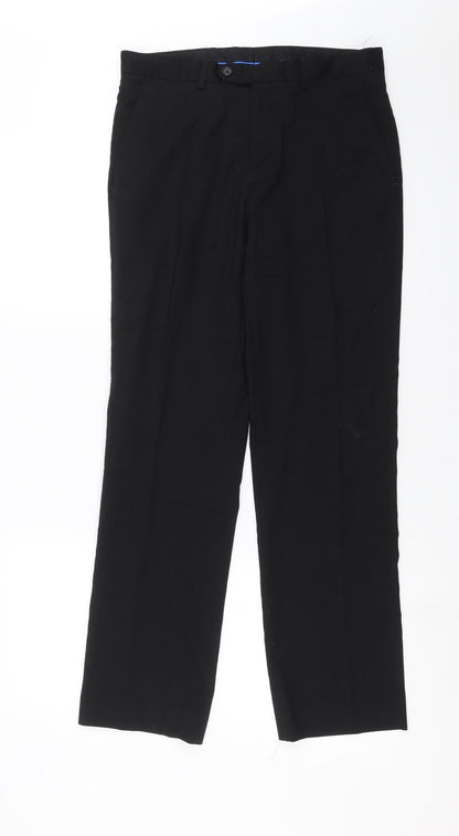 Womens UK Size 30 in Preworn Regular Fit  Black Trousers