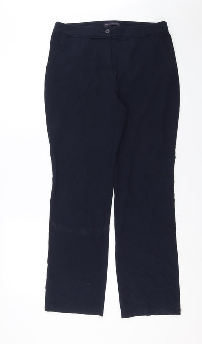 Womens UK Size 12 Marks and Spencer Regular Fit  Blue Trousers