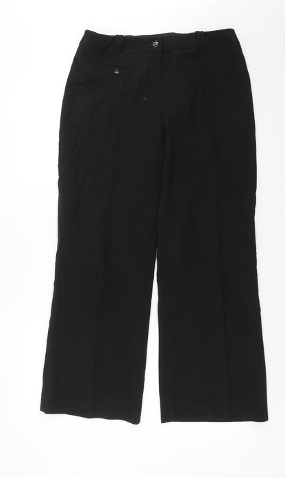 Debenhams Womens Black   Trousers  Size 12 L27 in