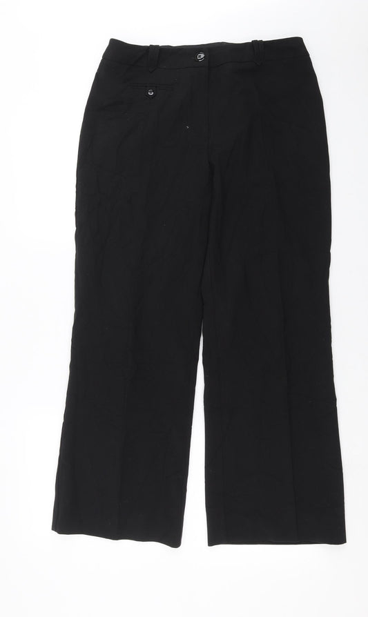 Debenhams Womens Black   Trousers  Size 12 L27 in