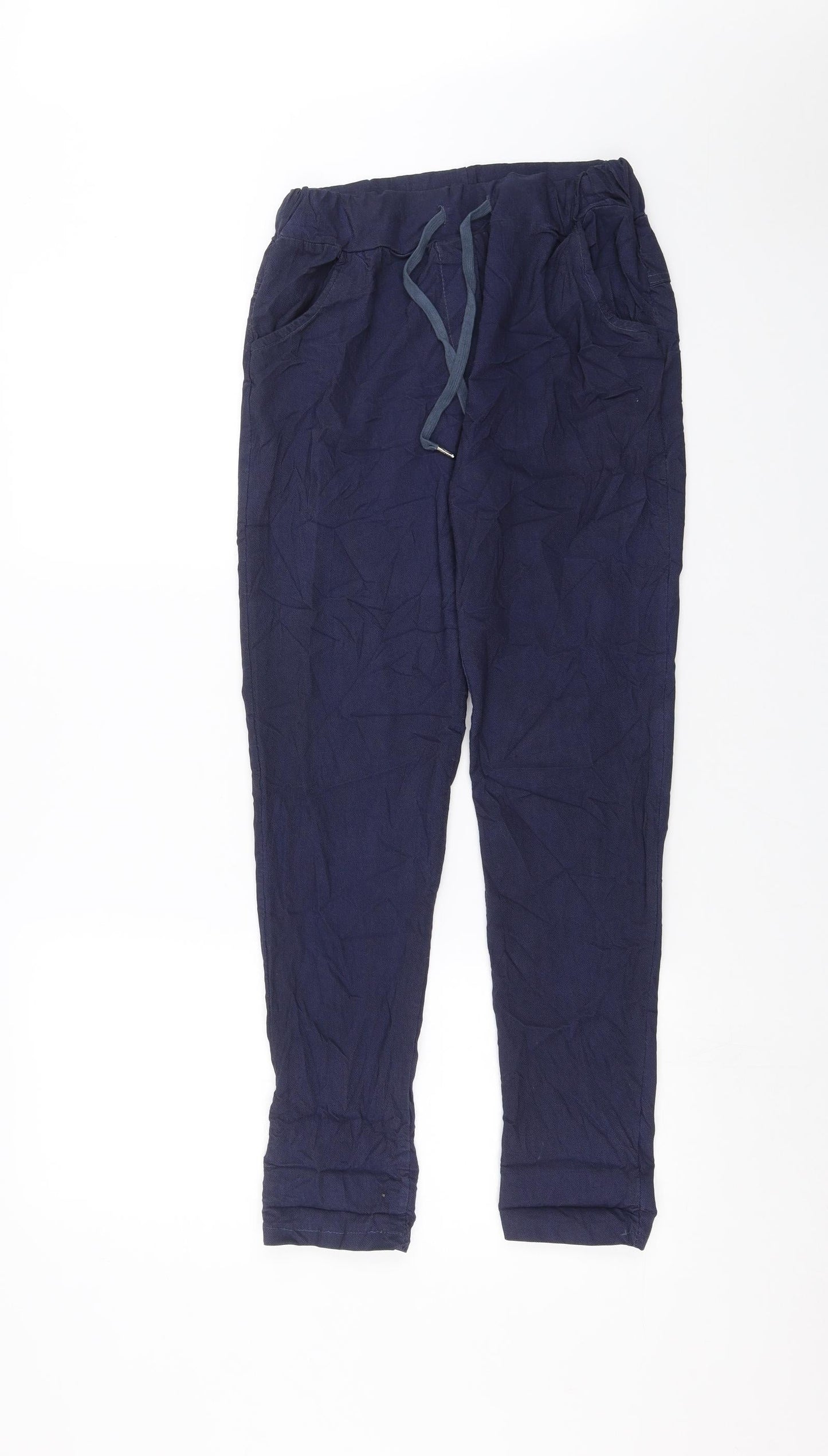 Womens UK Size 10 Preworn Slim Fit  Blue Trousers