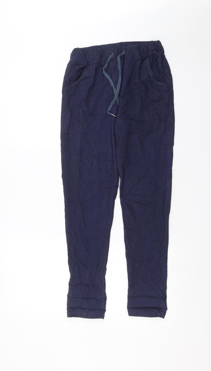 Womens UK Size 10 Preworn Slim Fit  Blue Trousers