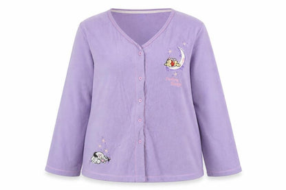 Disney Womens Purple Solid  Top Pyjama Top Size 18  - winne the pooh, disney