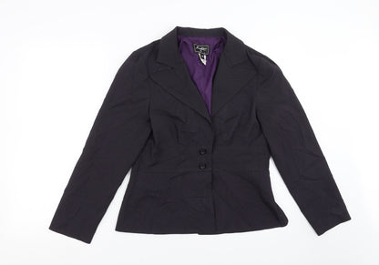 sweet suit Womens Purple Striped  Jacket Suit Jacket Size 8