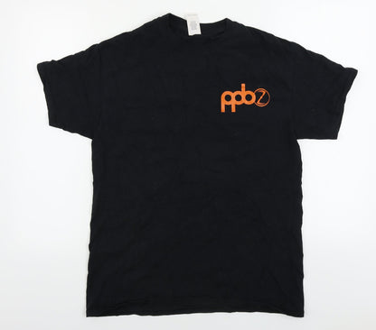 Mens UK Size M Gildan Black  T-Shirt